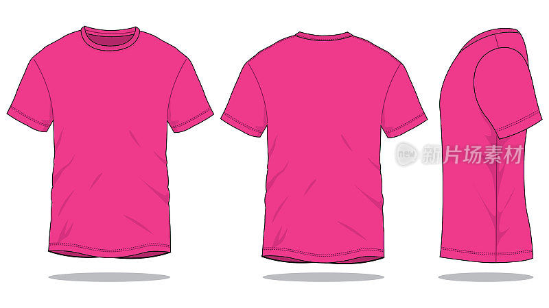 Pink T-Shirt Vector for Template